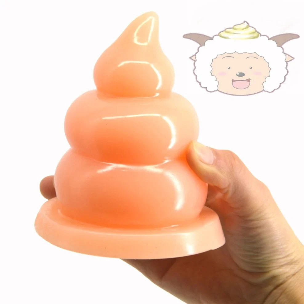 12CM Faeces Shape Thick Anal Plug Juguetes Sexuales Unisex Medical PVC Nus Massager for Women Men