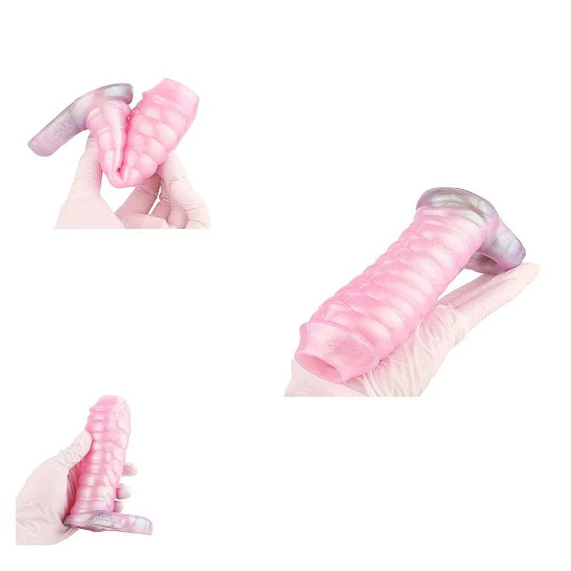 Soft Liquid Silicone Made Cock Sleeve Delay Ejaculation Sheath Penis for Man