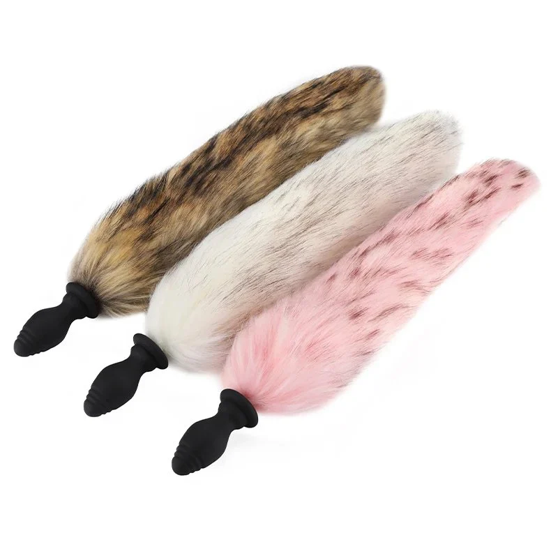 Electro Anal Plug Sex Toys Silicone Remote Control Anal Plug Fox Tail