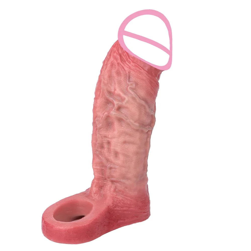 Available in Two Sizes This Silicone Penis Sleeve Is a Realistic Sex Toy Designed for Use with Male Penis Extenders