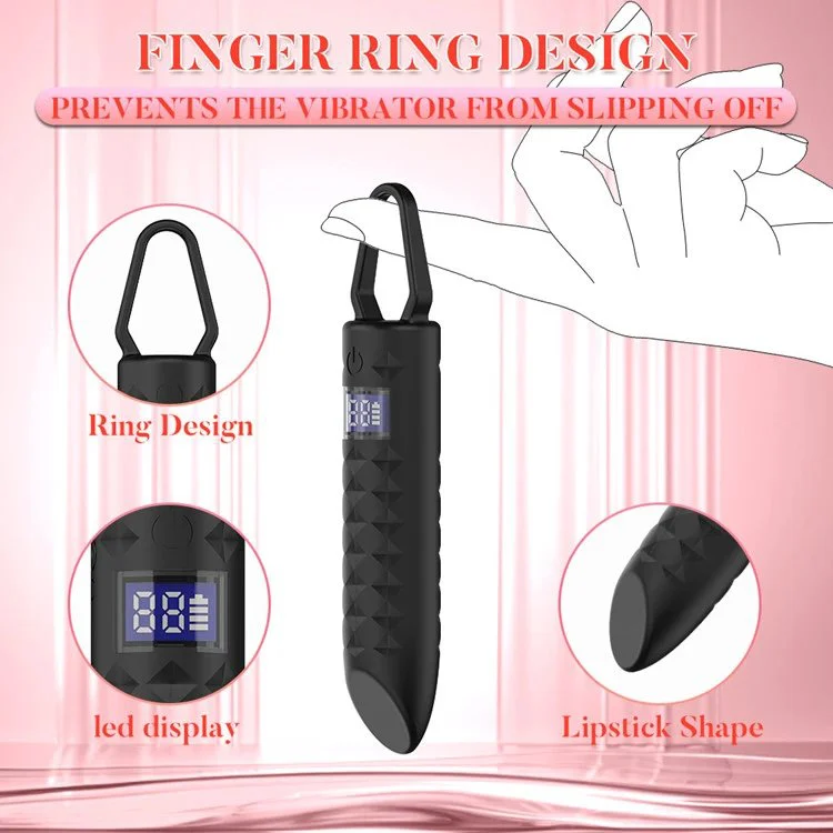 LED Display Lipstick Mini Bullets Vibrator Sex Toy for Women Small AV Wand Female Masturbation