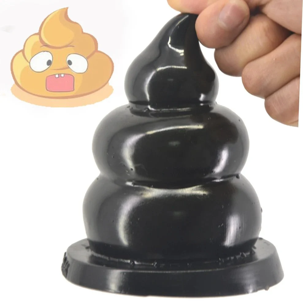 12CM Faeces Shape Thick Anal Plug Juguetes Sexuales Unisex Medical PVC Nus Massager for Women Men