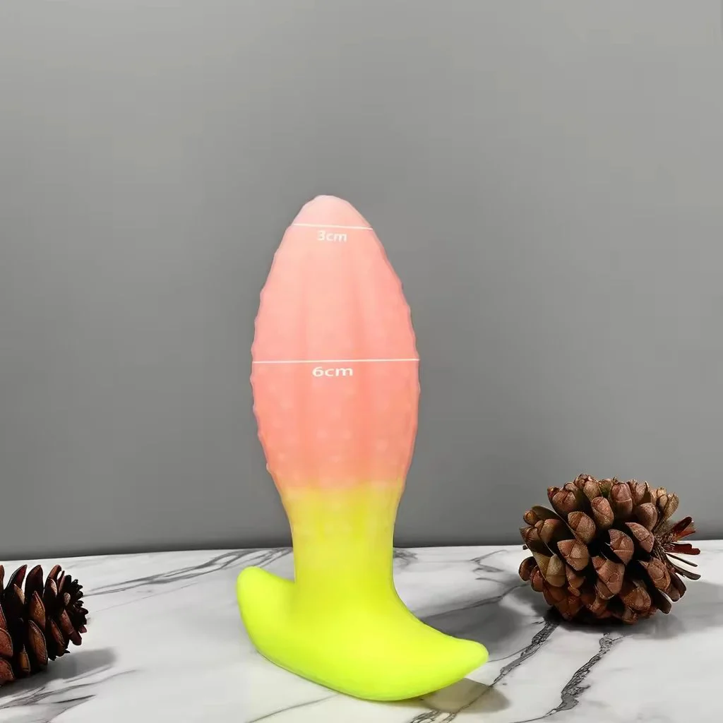 Female Anal Sex Toys Long-Term Wearing Pineapple Silicone Waterproof Eco-Friendly Fun Plug Stimulation Backyard Play
