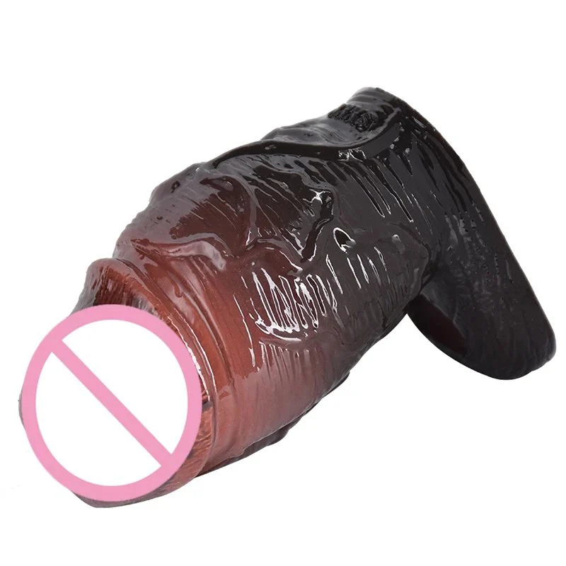 2 Color Enlargement Adults Male Sex Toys for Men Penis Sleeve with Convex Textures Cover Penis Ring Delay Ejaculation
