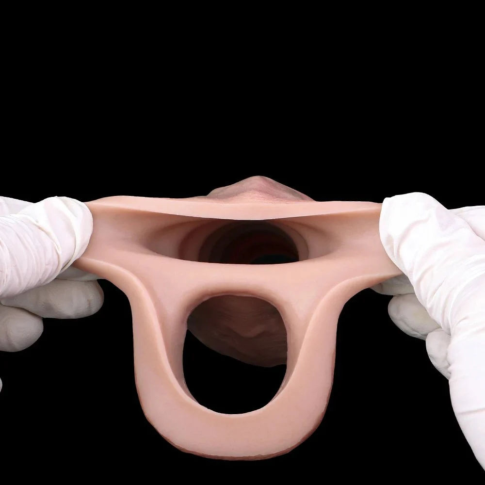 Big Knot Realistic Hollow Dildo Sex Toy for Men Dick Extend Silicone Male Dick Sheath With Anti-drop for Adult Sex