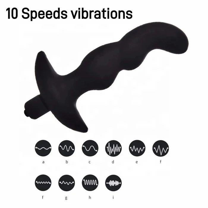 10 Speeds Twisted Anal Plug Adult Men's Silicone Sex Toy for Women's G-Spot Stimulating
