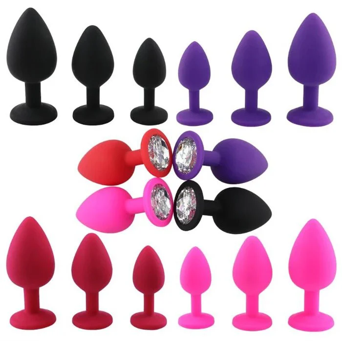 Gemstone Anal Plug-Silicone Butt Plug for Anal Sex Toy