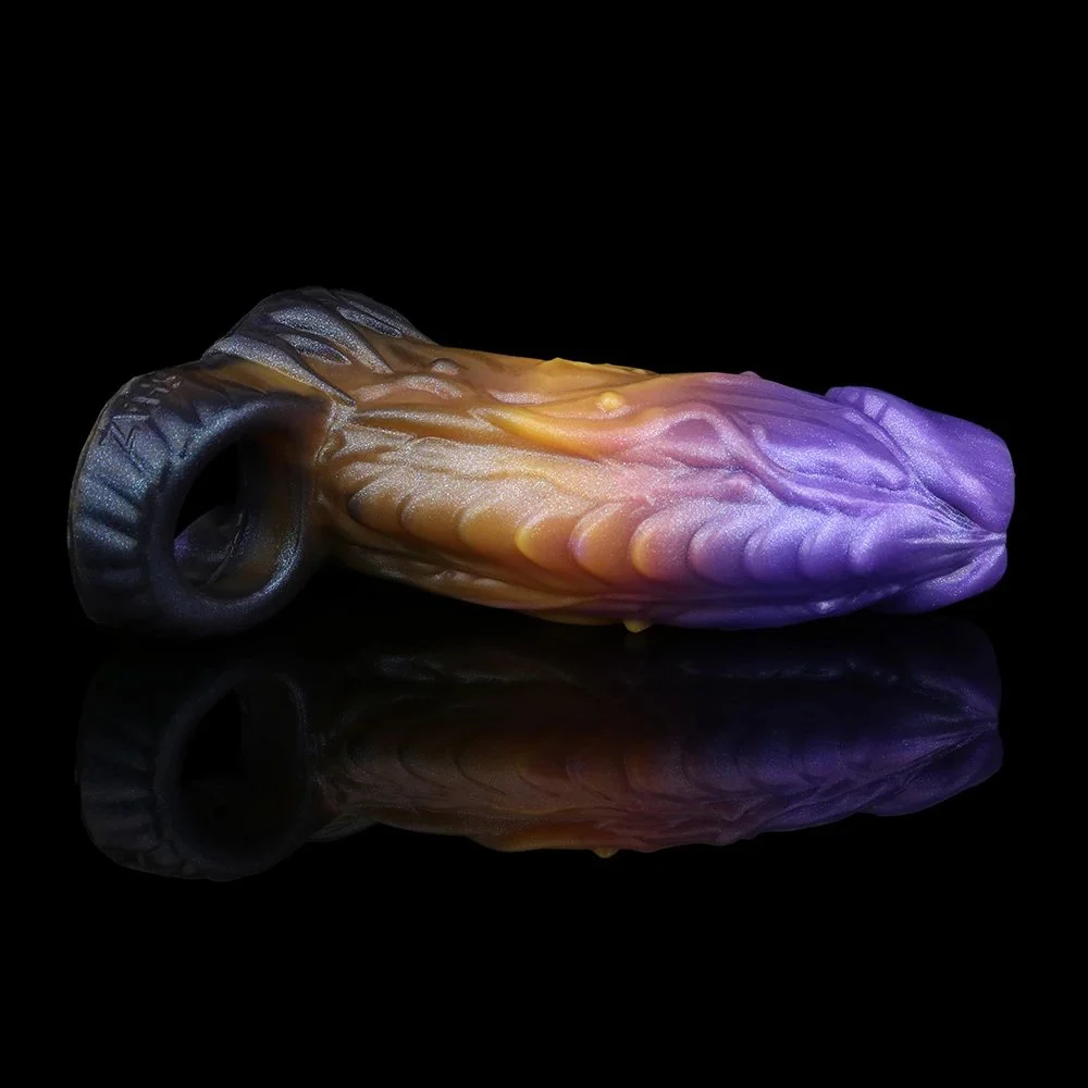 Allure Blaze Fantasy Monster Penis Sleeve Enlarged Open Penis Enlargement Sleeve Male Dildo Extender Sex Toy