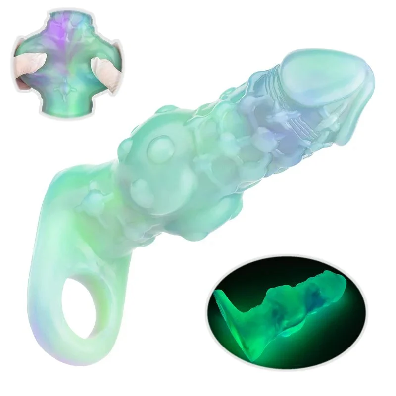 Animal Penis Sleeves Extendable Male for Enlargement Dildo Beast-Shaped Cock Sheath Dog Cock Sleeves Xxldog Cock Dildo