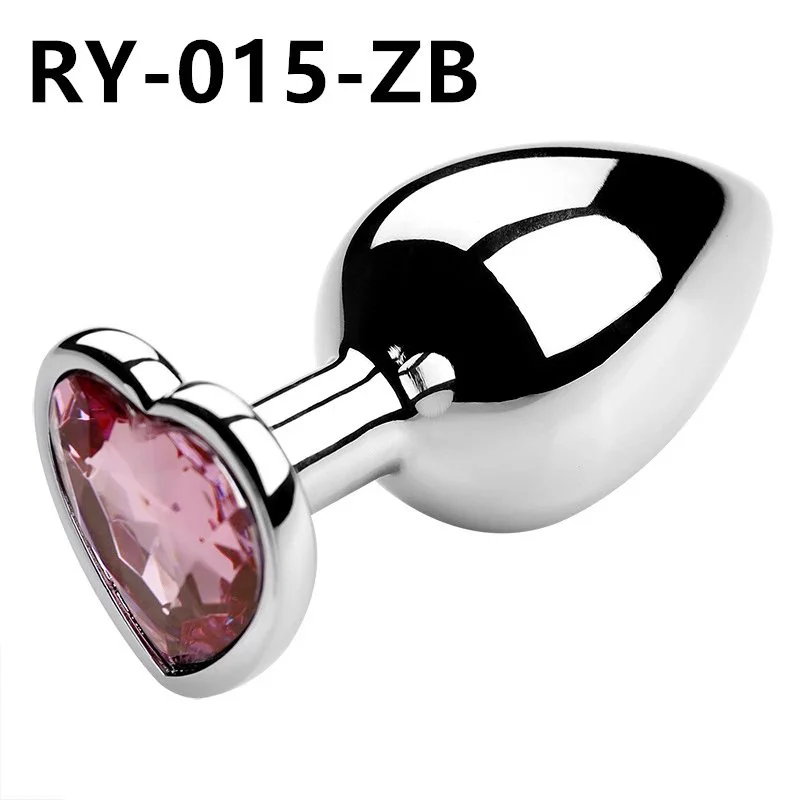 Heart-Shaped Metal Butt Plug Wearable Anal Dilator for Foreplay & Adult Pleasure