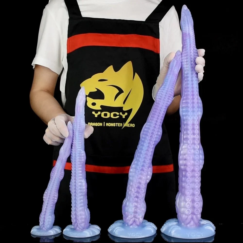 21.65 Inches Long Tentacle Dildo With Anal Beads,Soft Tentacle Dildos Super Long Anal Plug for Adult Long Monster Dildo Gay