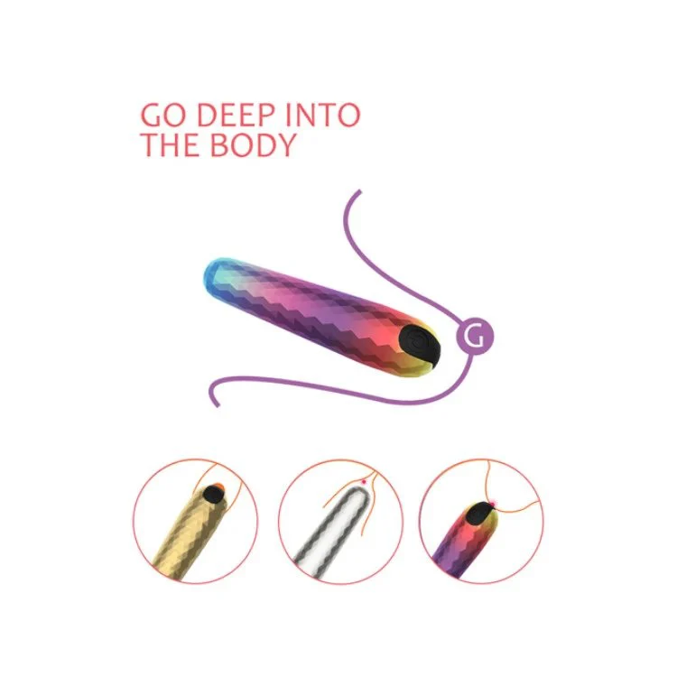 10 Frequency USB Charging Diamond Colorful Mini Bullet Vibrator Sex Toy for Women Masturbation