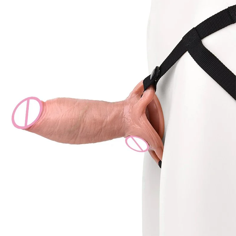 Wear Simulation Skin Color Silicone Dildo Sleeve Hollow Design Effective Penis Length Extension Penis Sleeve Two Color