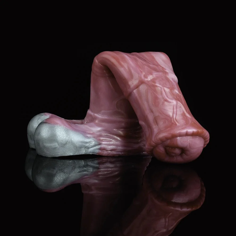 303g Net Weight Gory Coloured Silicone Ferghana Horse Male Cock Sleeve Adult Sex Toy