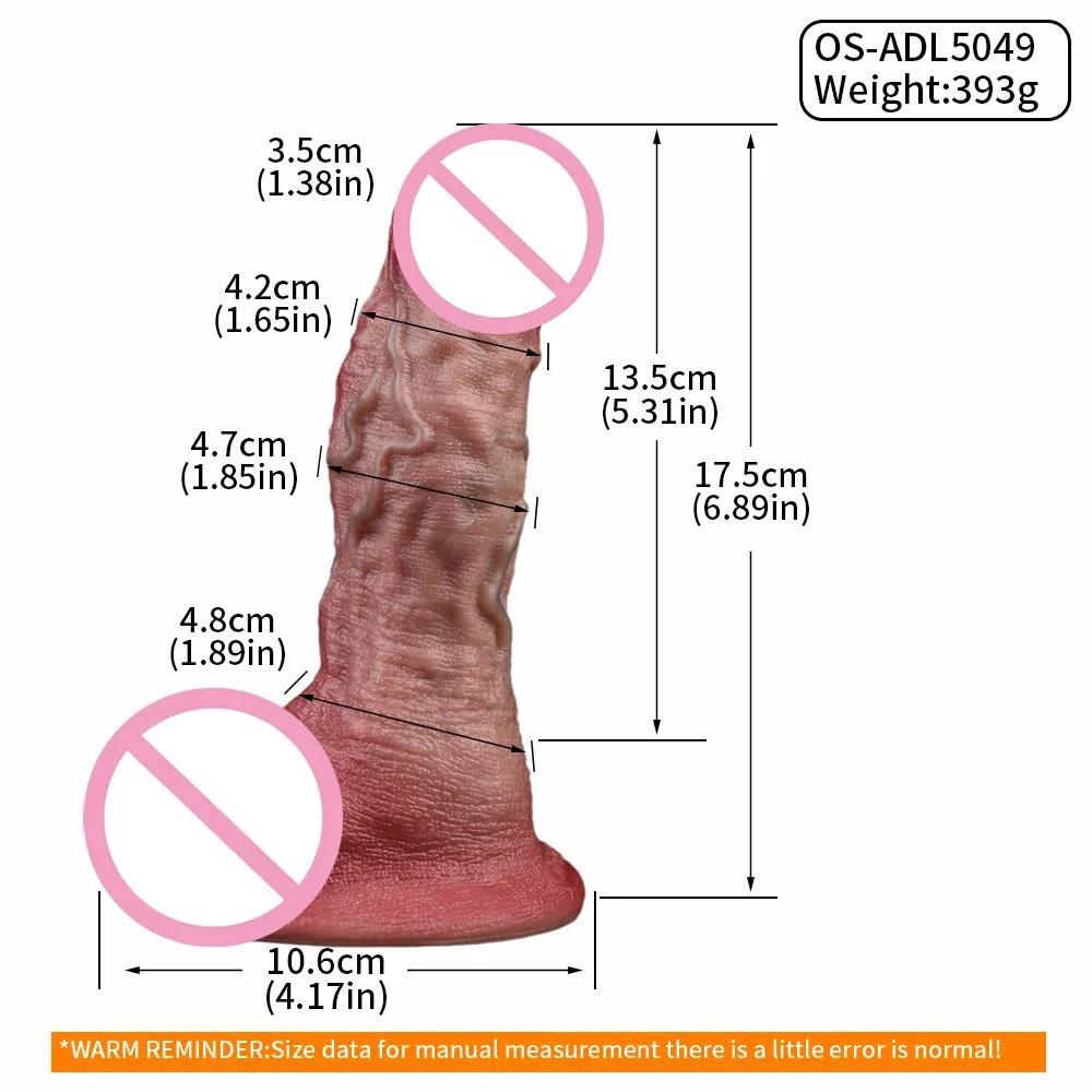 3D Precision Modeling Double-layer Technology Simulation Male Dildo Comes with Suction Cup Suitable for Female Sex Toys