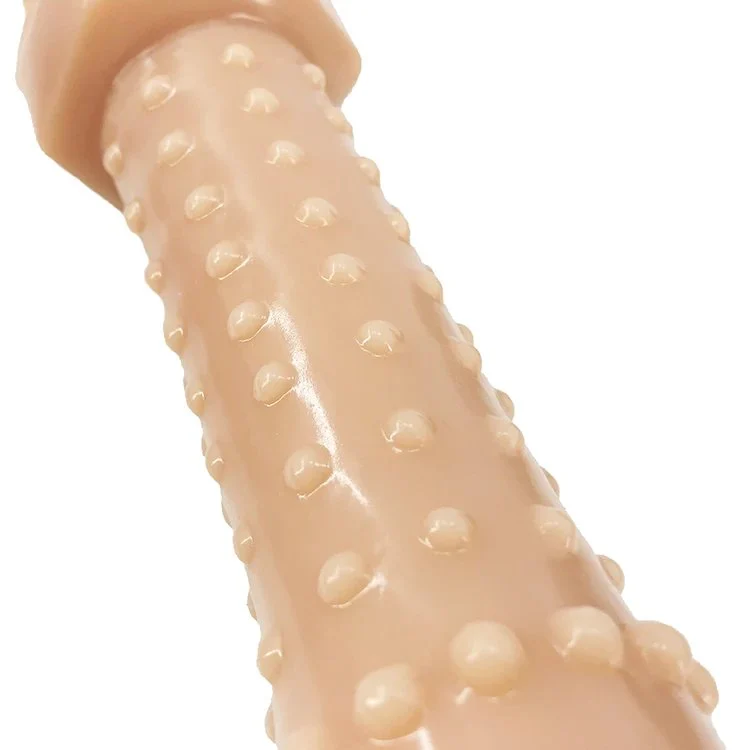 22cm 8.5 4.3cm Low Price Good Quality Silicone Dildo Bumpy Dot Anal Butt Plug Flesh Artificial Dildo Sex Toy for Men