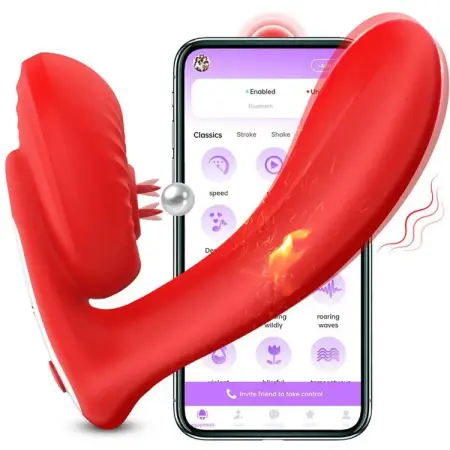10 Frequency App Remote Control Wearable Vibrator Female Masturbation Lip-licking Clitoris Massager Sex Toys for Women