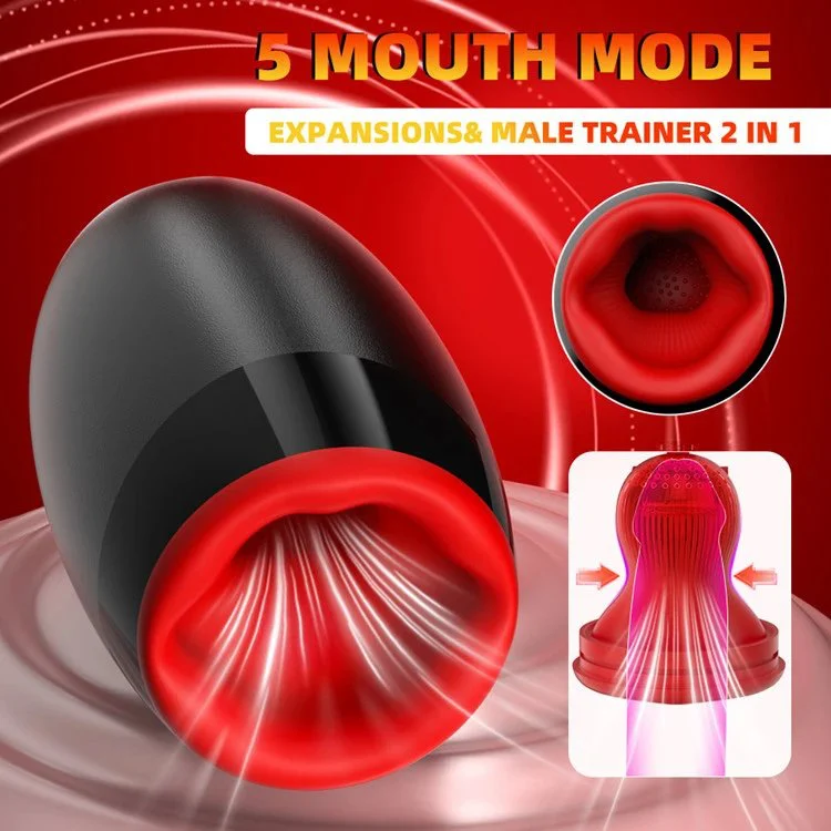 USB Silicone Male Masturbation Device Rotating Penis Massage Sex Toys for Men