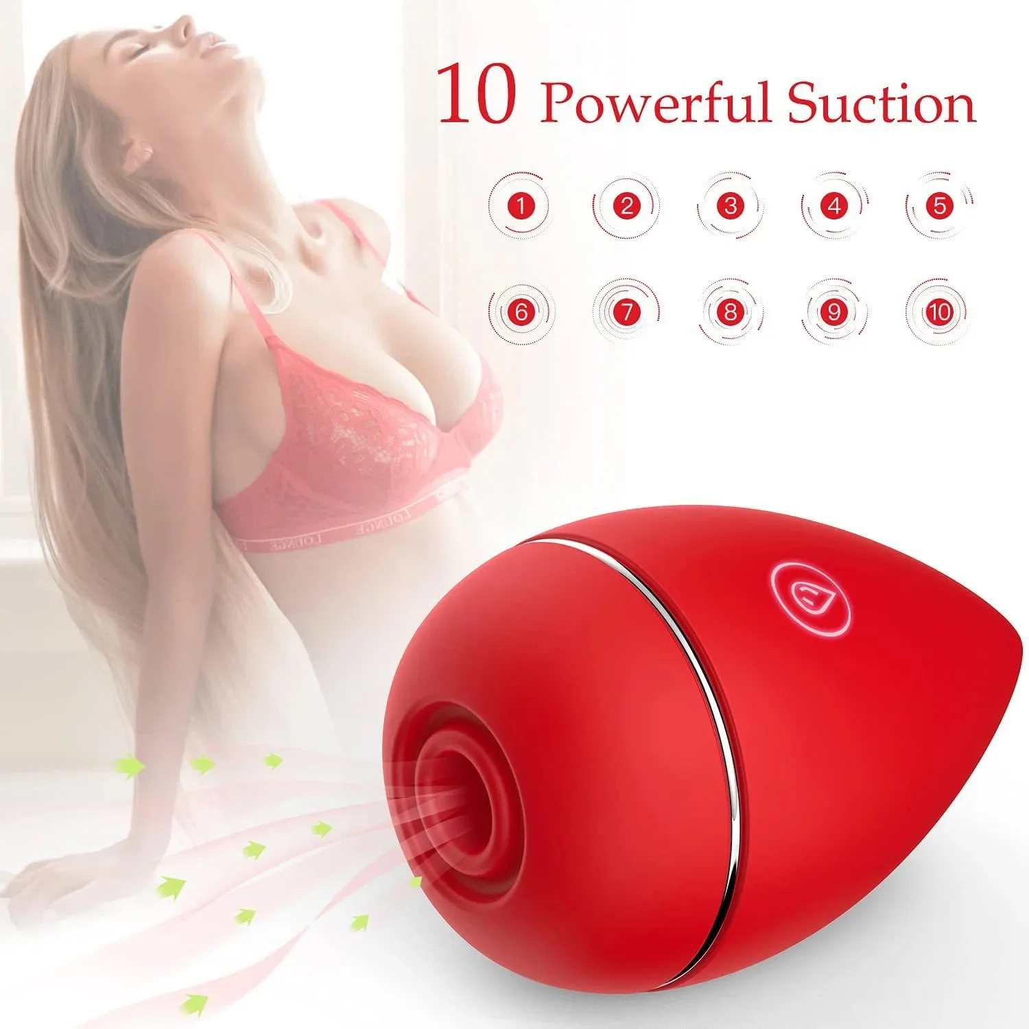 10 Speed Beauty Egg Shaped Breast Nipple Clitoral Sucking Clit Stimulator G Spot Sex Toy for Woman