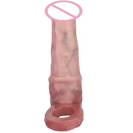 6.9inch Skin Animal Horse Cock Sleeves Realistic Penis Enlargement Sex Toy Penis Extender Sleeve for Man