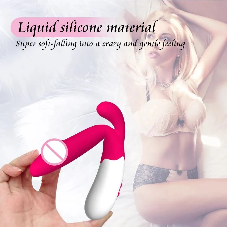 10-Mode G Spot Rabbit Vibrator for Women Dual Vibration Silicone Female Vagina Clitoris Anal Sex Toys High-Power Dildo Massager