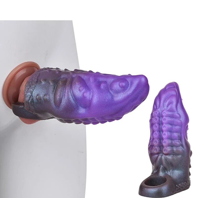 Adult Games Penis Sleeve Mens Sex Toys Cock Ring Sleeve Penis Ring Extender for Male Sex Toys Tentacle Fantasy Monster