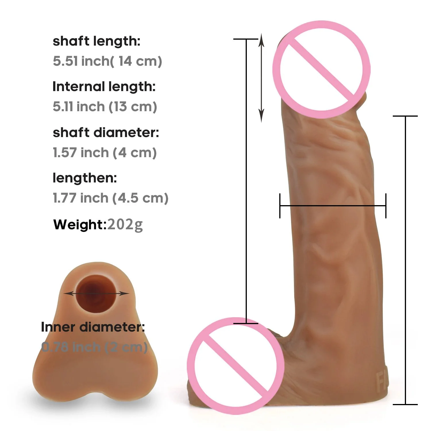 6.65 Inch Small Artificial Skin Wearable Penis Liquid Silicone Dildo Female Chastity Belt