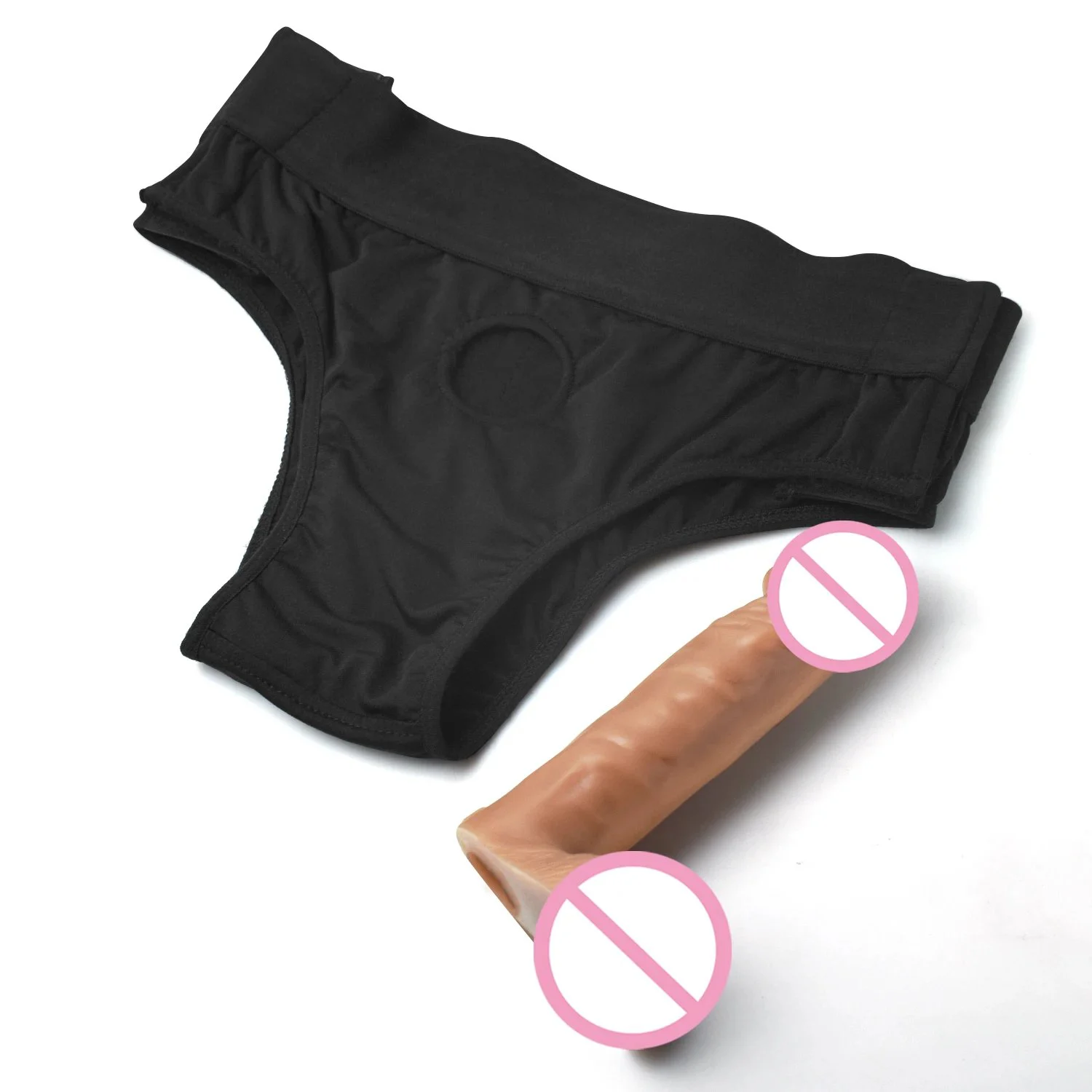 6.65 Inch Small Artificial Skin Wearable Penis Liquid Silicone Dildo Female Chastity Belt