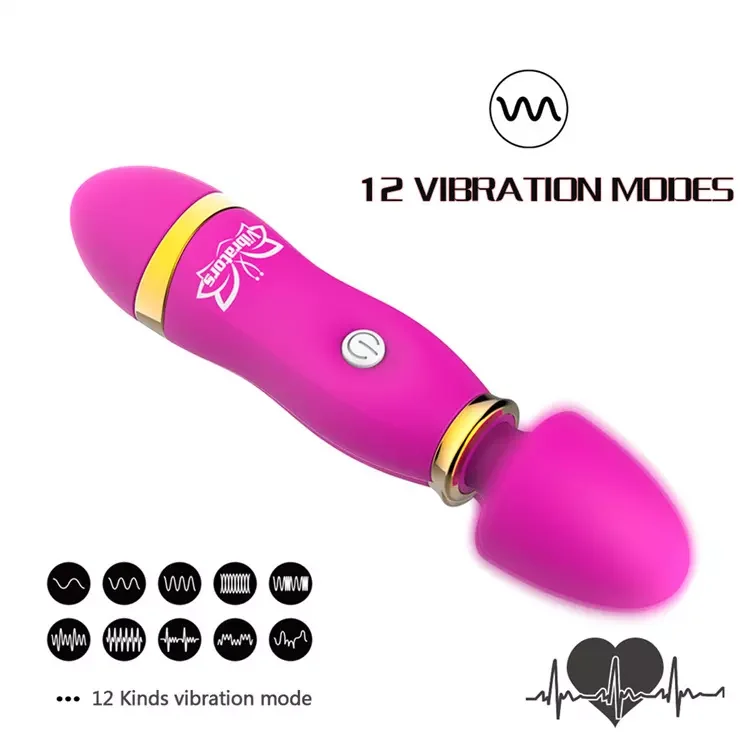 12 Frequency Female Masturbation Mini Vibrator AV Wand Massager Vibrator Sex Toys for Women