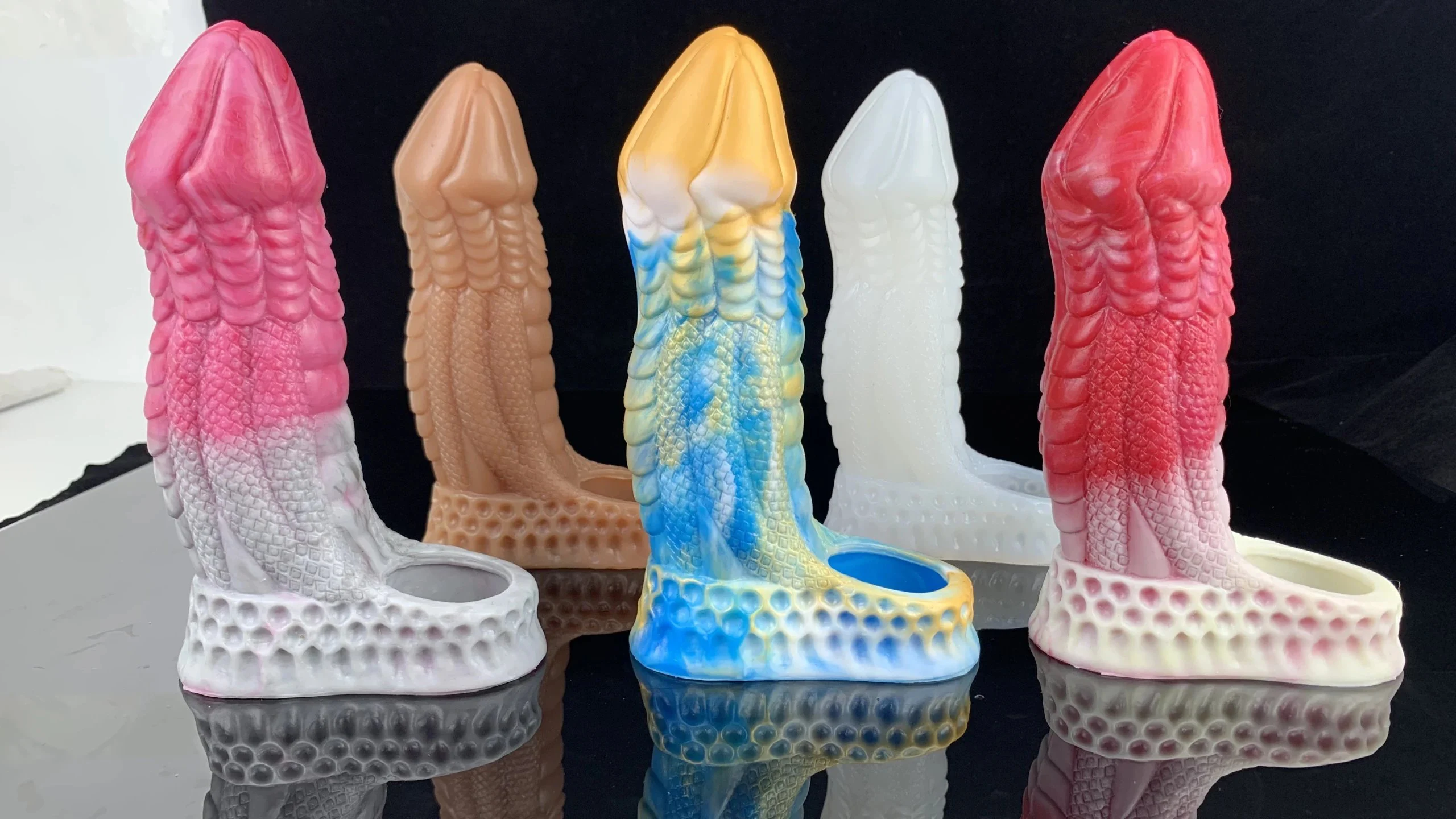 6.81 Inch Big Artificial Sex Toy Colorful Anal Plug Butt Plug Erotic Penis Silicone Sex Product for Women