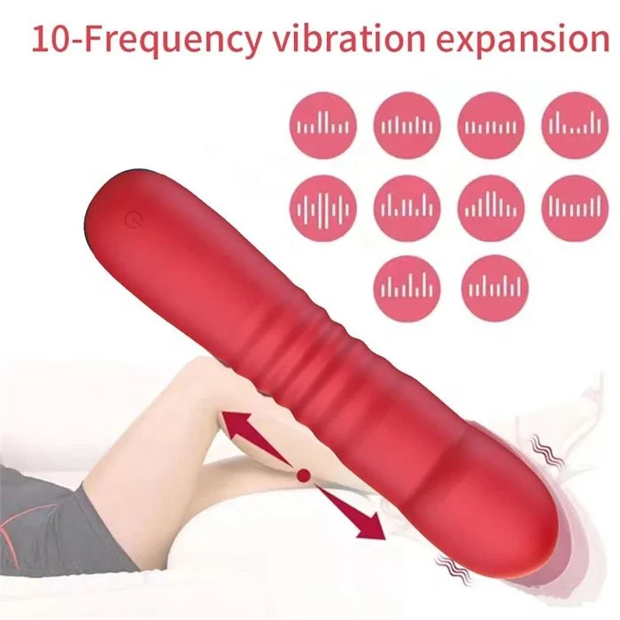 Powerful 10 Frequency G-Spot Clitoris Stimulating Vibrator for Girl's Thrusting Vibrator