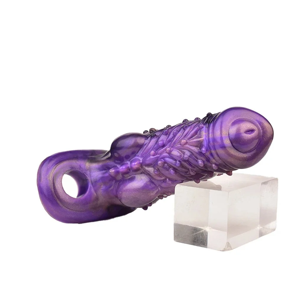 Wolf Realistic Condoms for Men Reusable Penis Sleeve for Male Dildo Enhancer Enlargement Condom Male Cock Sex Toys