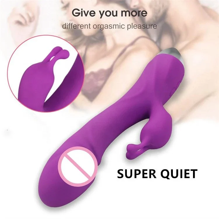 10 Speed USB Double Motor Clitoral Stimulator AV Realistic Dildo Rabbit Vibrator Sex Toys for Women