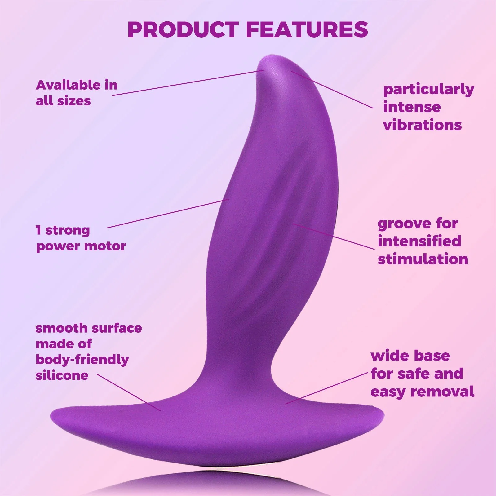 10 Frequency Vibration Silicone Bead Anal Plug Adult Toy Adult Male and Female Flirting
