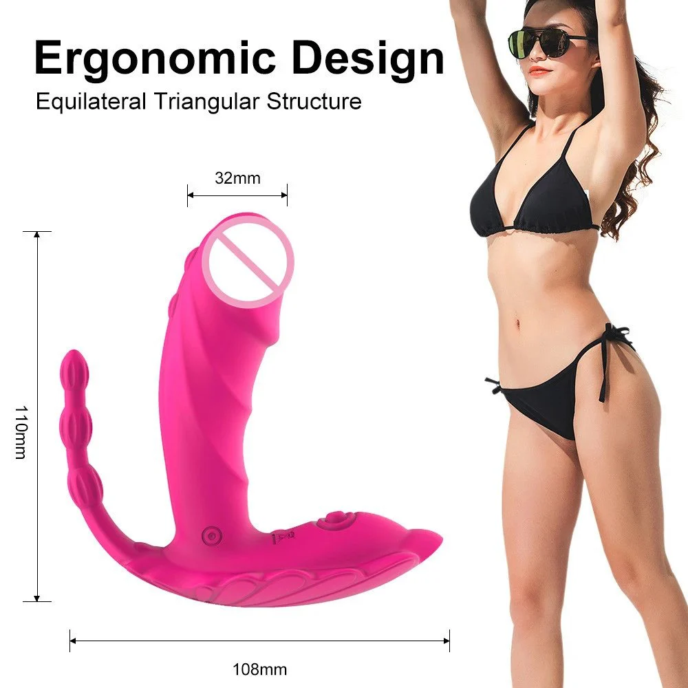 10 Frequency Sex Toys Wearable Vibrator Anal Plug Remote Control Vibrating Dildo Panties for Women