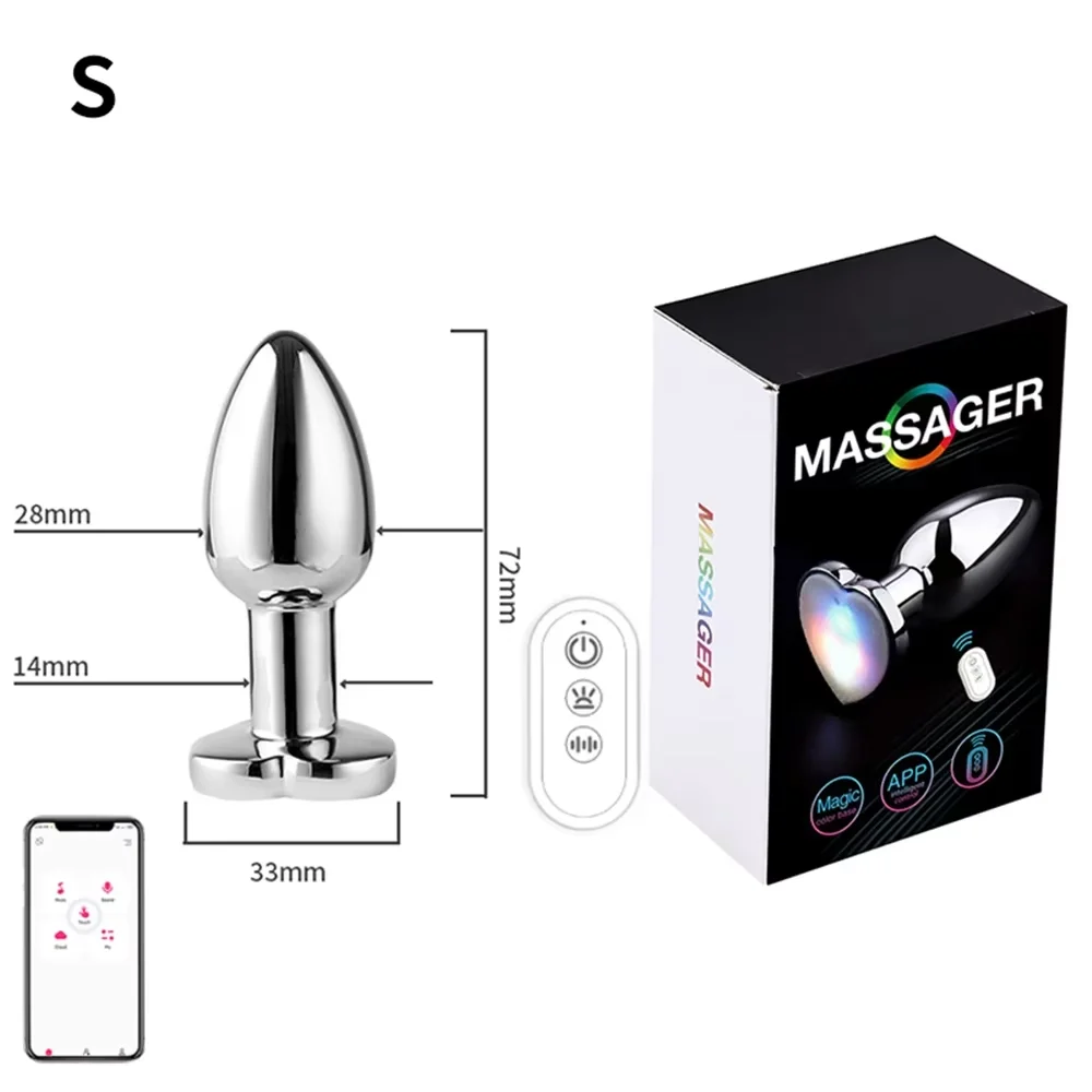 Anal Butt Plug Vibrator Wireless Remote Control Thrusting Prostate Massager for Woman and Man Pleasure