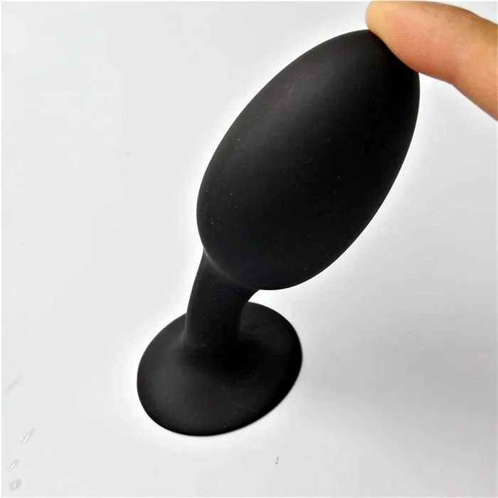 Anal Plug with Metal Steel Beads and Silicone Butt Plug for Anal Dilatation and Anus Expansion-Backyard Sex Toy S M L