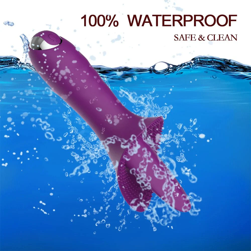 100% Waterproof Silicone Realistic Tongue Licking Vibrator Female Masturbation Adult Sex Toys