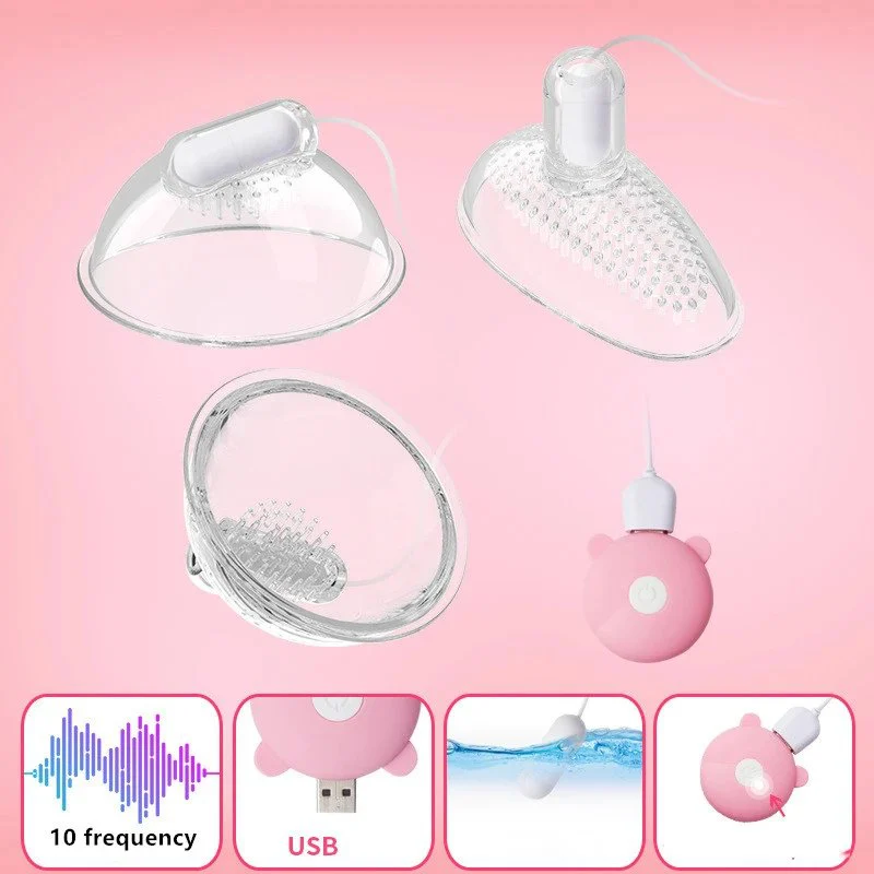 10 Frequency USB Women Breast Nipple Sucking Vibrator Massage Nipple Sucker Sex Toys