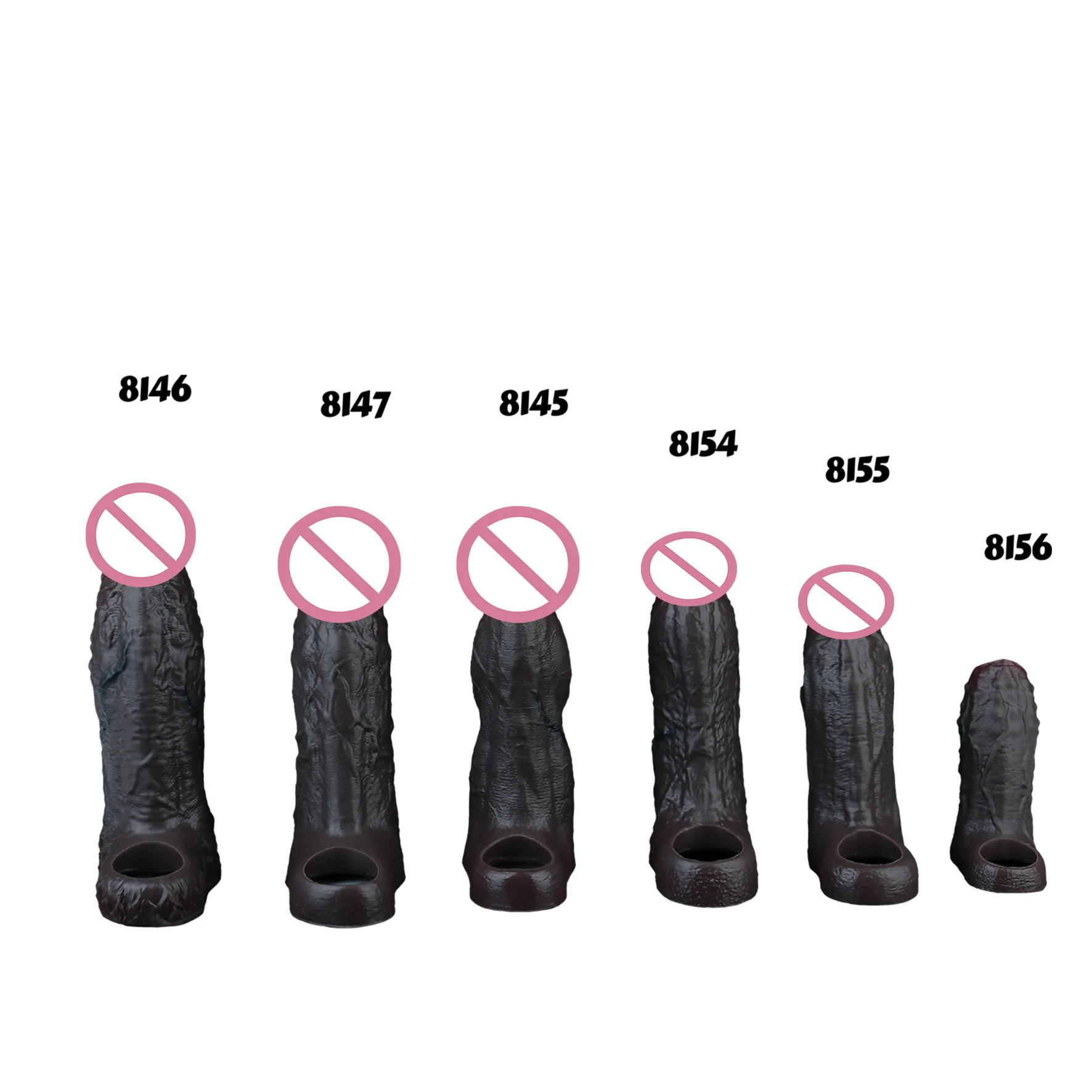 Black Hollow Dildo Male Penis Sleeve Adult ToysWith Anti-drop for Men Delay Ejaculation Couples Sex Toy