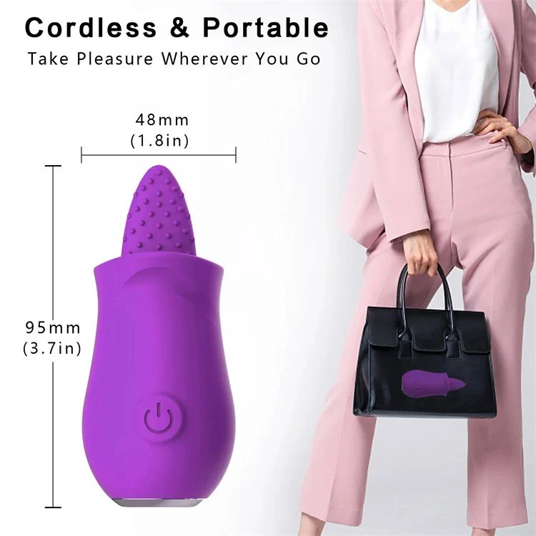 10 Frequency Clitoris Stimulator Vibrating Cunnilingus Massager Tongue Licking Vibrator Oral Sex Toys