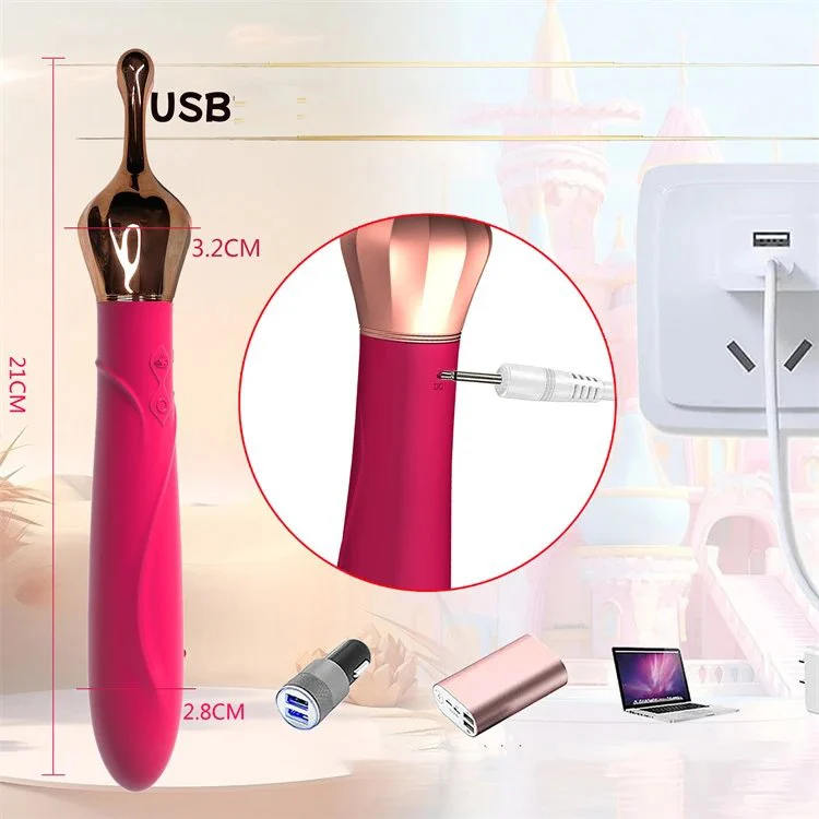 10 Frequency Rechargeable Waterproof Dual Vibrating Clitoral G Spot Vibrator Sex Toy for Women