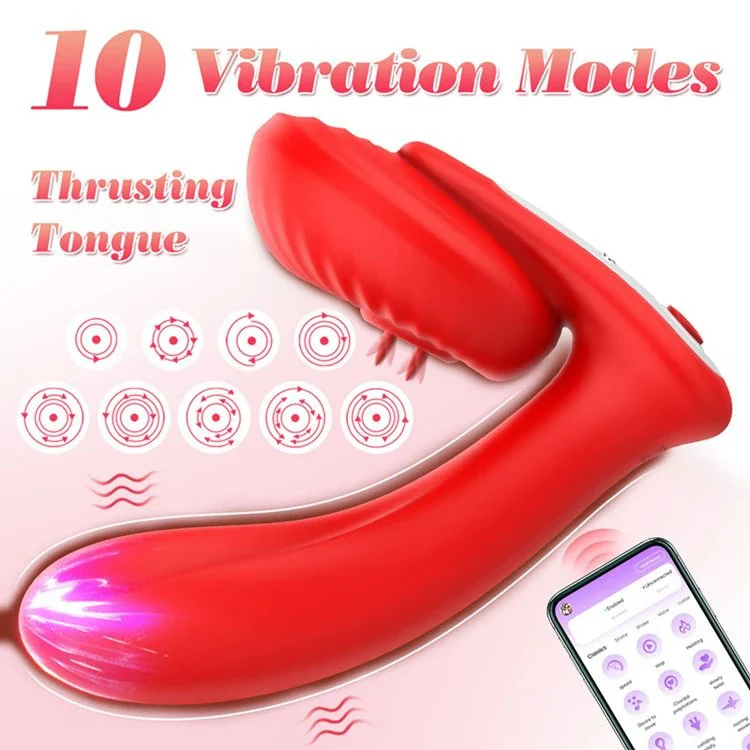 10 Frequency App Remote Control Wearable Vibrator Female Masturbation Lip-licking Clitoris Massager Sex Toys for Women