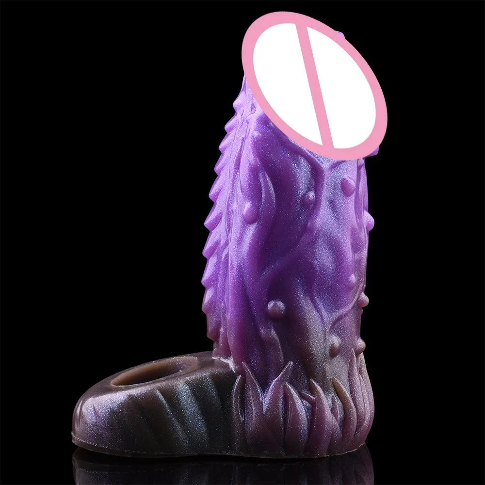 Arrival Penis Sleeve with Purple Monster Style Cock Sleeve for Men Penis Enlargement