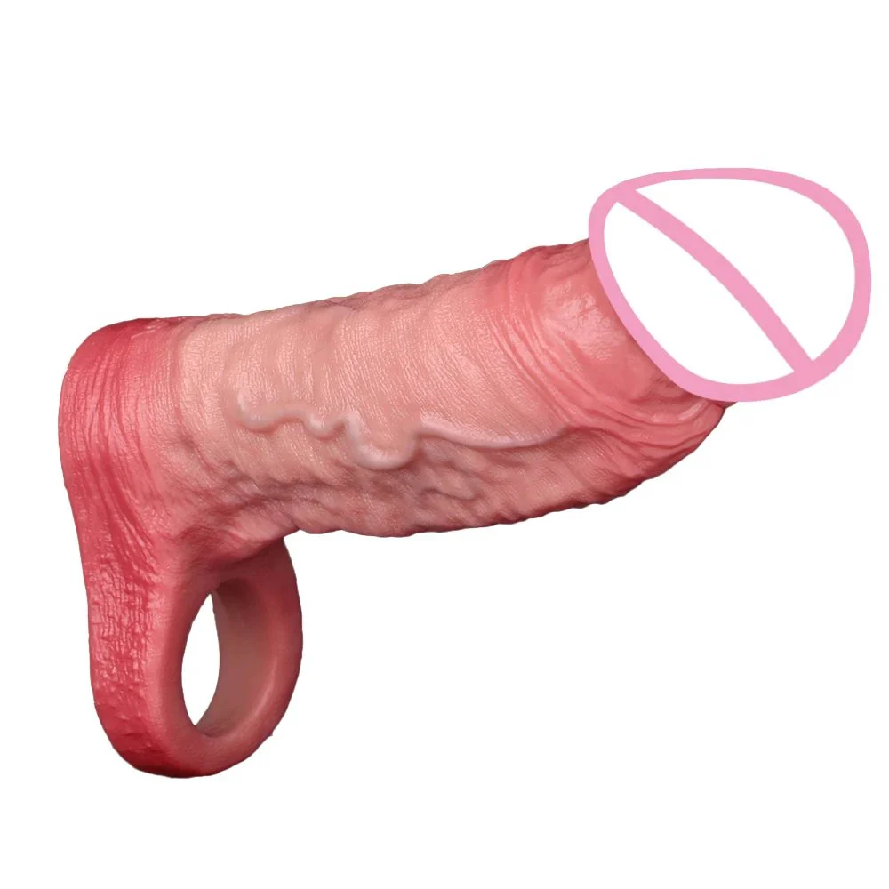 Available in Two Sizes This Silicone Penis Sleeve Is a Realistic Sex Toy Designed for Use with Male Penis Extenders