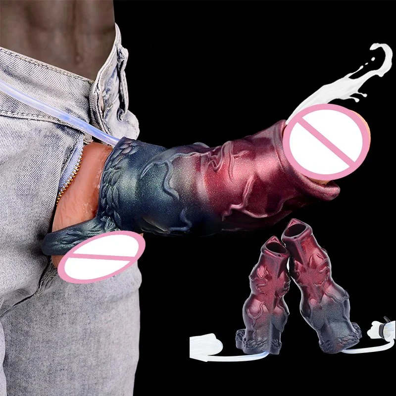 Big Knot Penis Extender Sleeve Squirting Ejaculating Sleeve Cock Ring Delay Ejaculation Penis Enlargement Sex Toys for Men