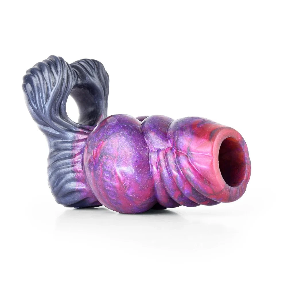 Arrive Reusable Silicone Dildo Sleeve Adult Sex Shop Enlargement Dildo Bare Head Sleeve for Men Sex Couples