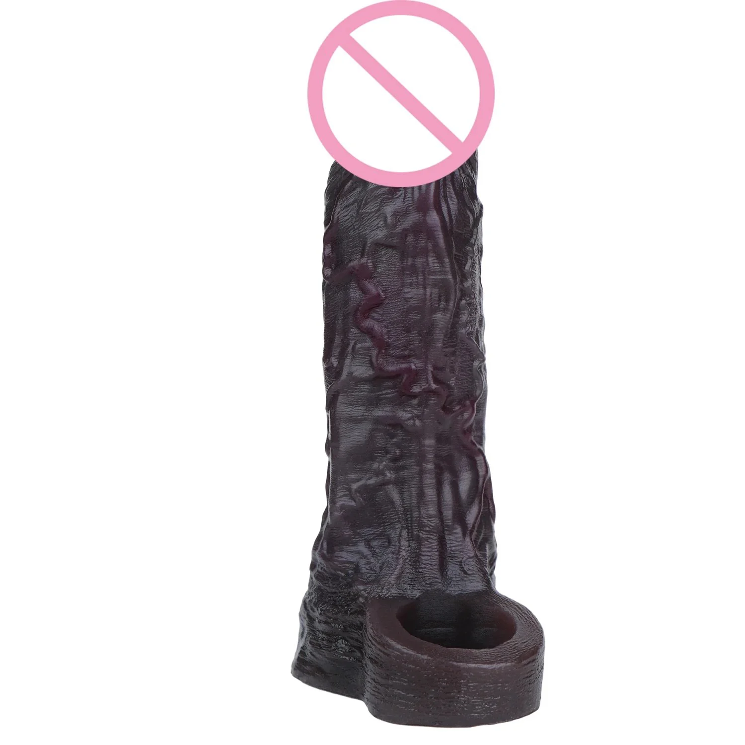 Black Knight Series Male Penis Extender High-Performance Enhancement Easy-to-Wear Silicone Penis Sleeve Adult Novelty Toy