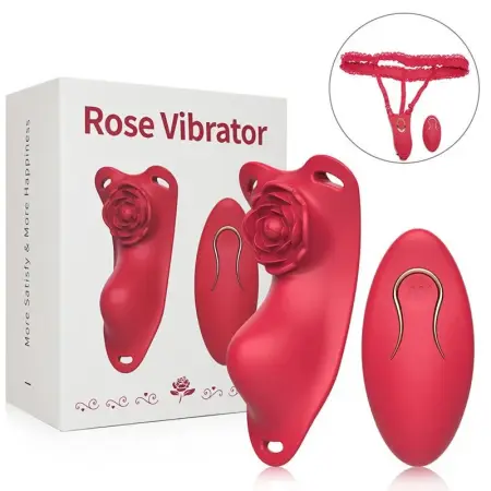 10 Modes Wearable Rose Panty Vibrator with Remote Control Sex Toy Women