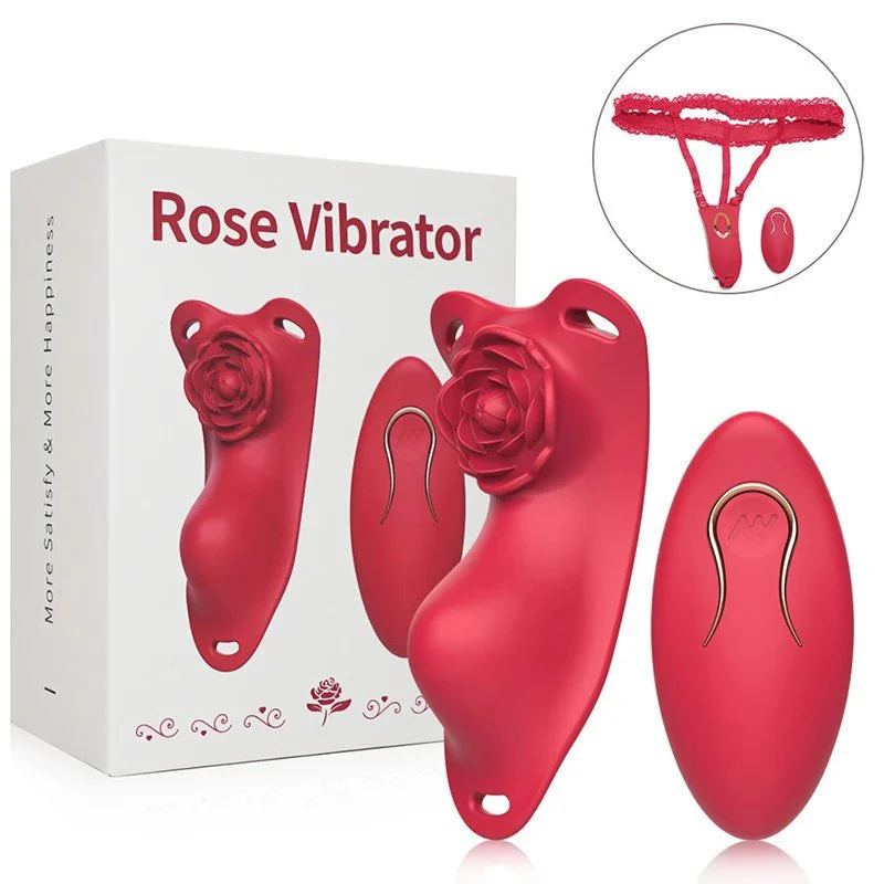10 Modes Wearable Rose Panty Vibrator with Remote Control Sex Toy Women